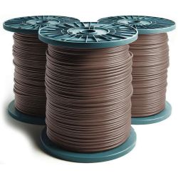 18 Gauge Insulated Stranded Brown Wire With Color Striping - Sold By The Foot